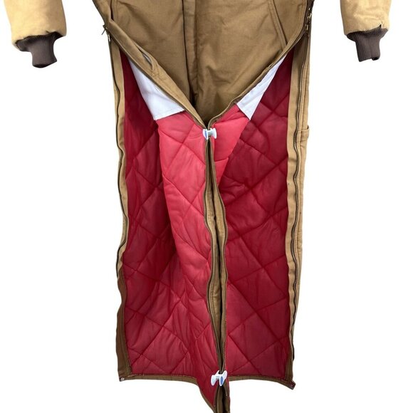 Wear Guard VTG Mens L Short 70s Canvas Pockets Quilted Coveralls Zip Work Wear - Picture 7 of 16